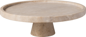 Villeroy & Boch Manufacture Travertine footed serving platter 28cm beige stone