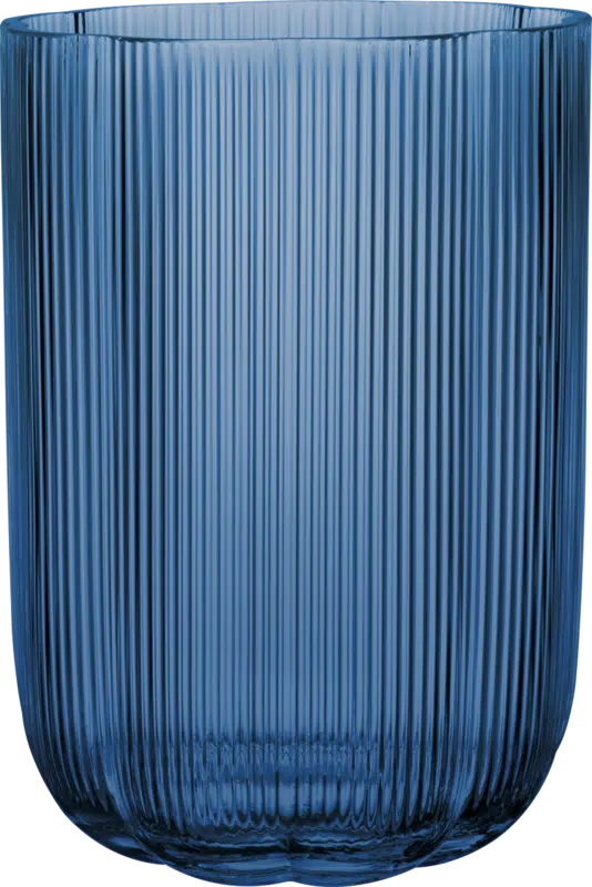 Villeroy & Boch Fleur blue glass vase 22.5cm large floral vase