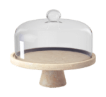 Ma. Travertine Footed serving platter - Image 2