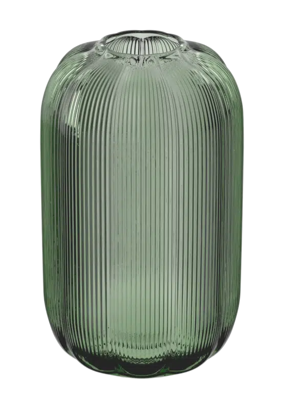 Villeroy & Boch Fleur green glass vase 28cm tall floral bouquet vase