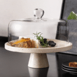 Ma. Travertine Footed serving platter - Image 6