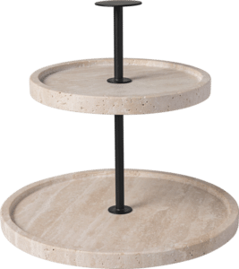 Villeroy & Boch Manufacture Travertine tiered cake stand 24.5cm beige stone etagere