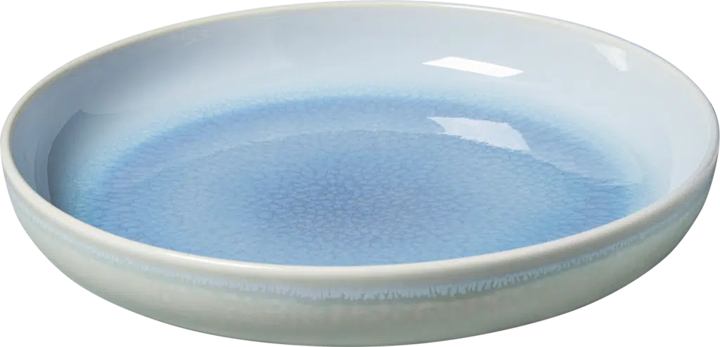 like by Villeroy and Boch Crafted Blueberry blue deep plate 21.5cm reactive glaze