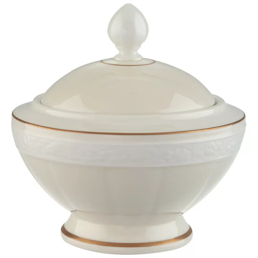 Villeroy & Boch Ivoire beige sugar bowl 270ml bone porcelain covered bowl