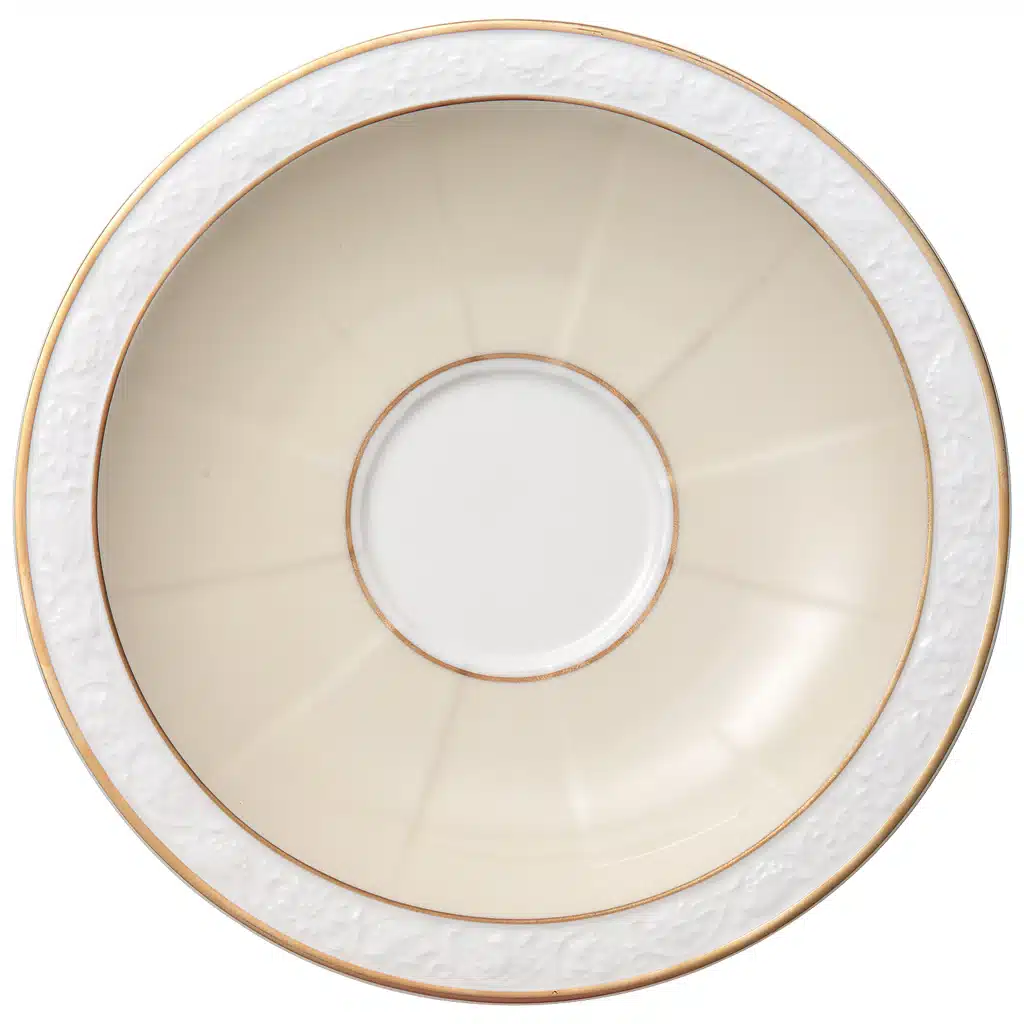 Villeroy & Boch Ivoire beige soup cup saucer 18cm bone porcelain