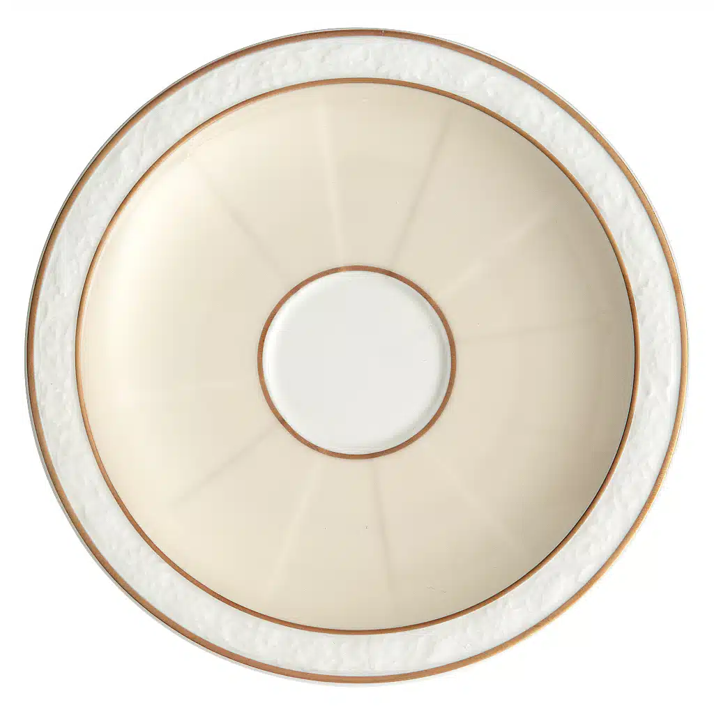 Villeroy & Boch Ivoire beige espresso cup saucer 13cm bone porcelain