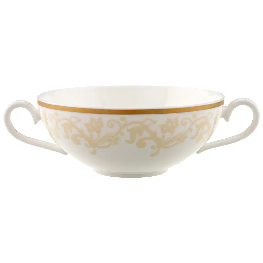 Villeroy & Boch Ivoire beige soup cup 200ml bone porcelain double handled bowl