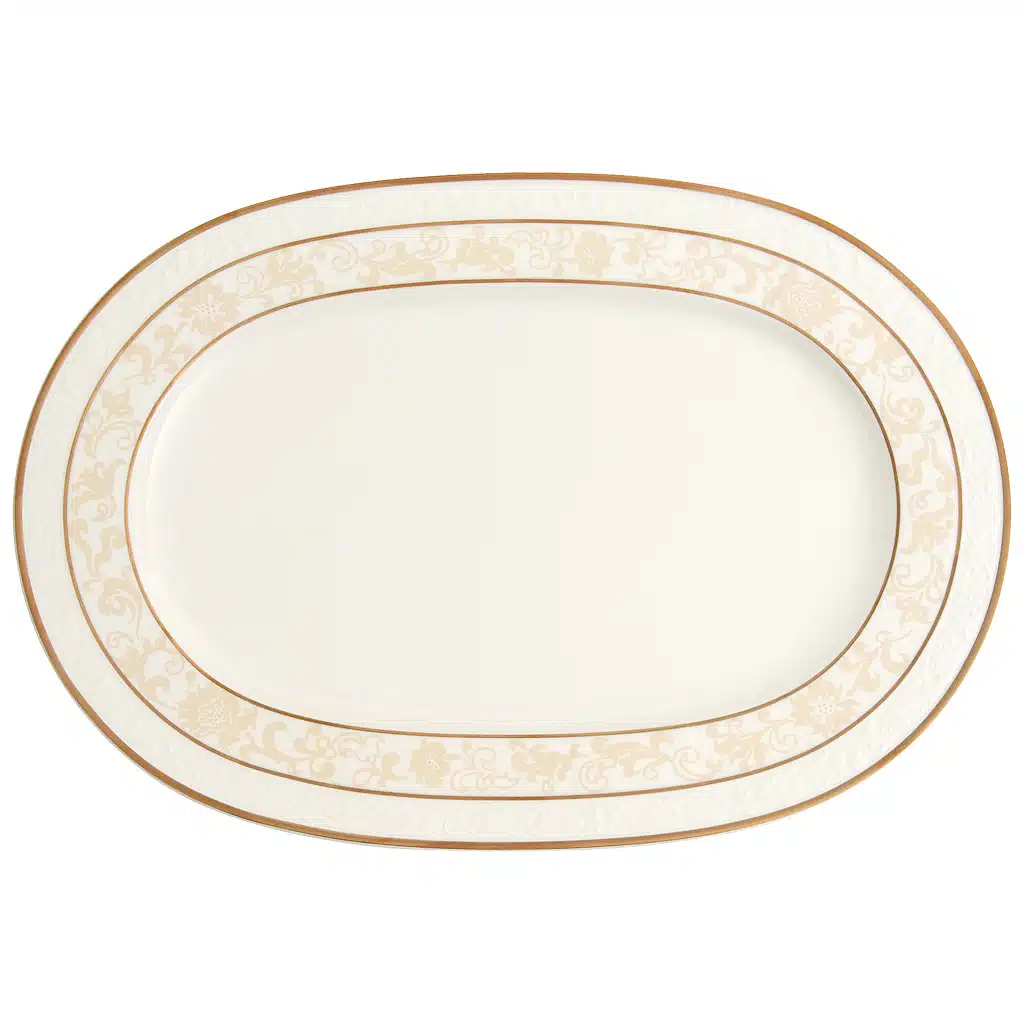 Villeroy & Boch Ivoire beige oval platter 41cm bone porcelain serving tray