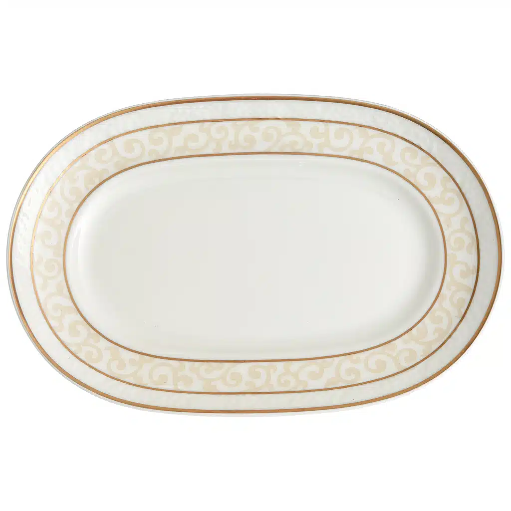Villeroy & Boch Ivoire beige pickle dish saucer 22cm bone porcelain