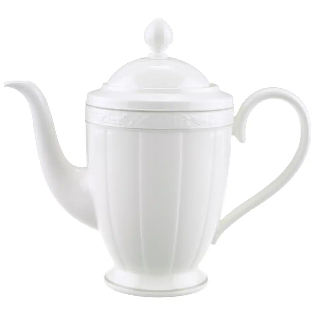 Villeroy & Boch Gray Pearl coffee pot - white premium bone porcelain