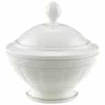 Villeroy & Boch Gray Pearl sugar bowl - white premium bone porcelain