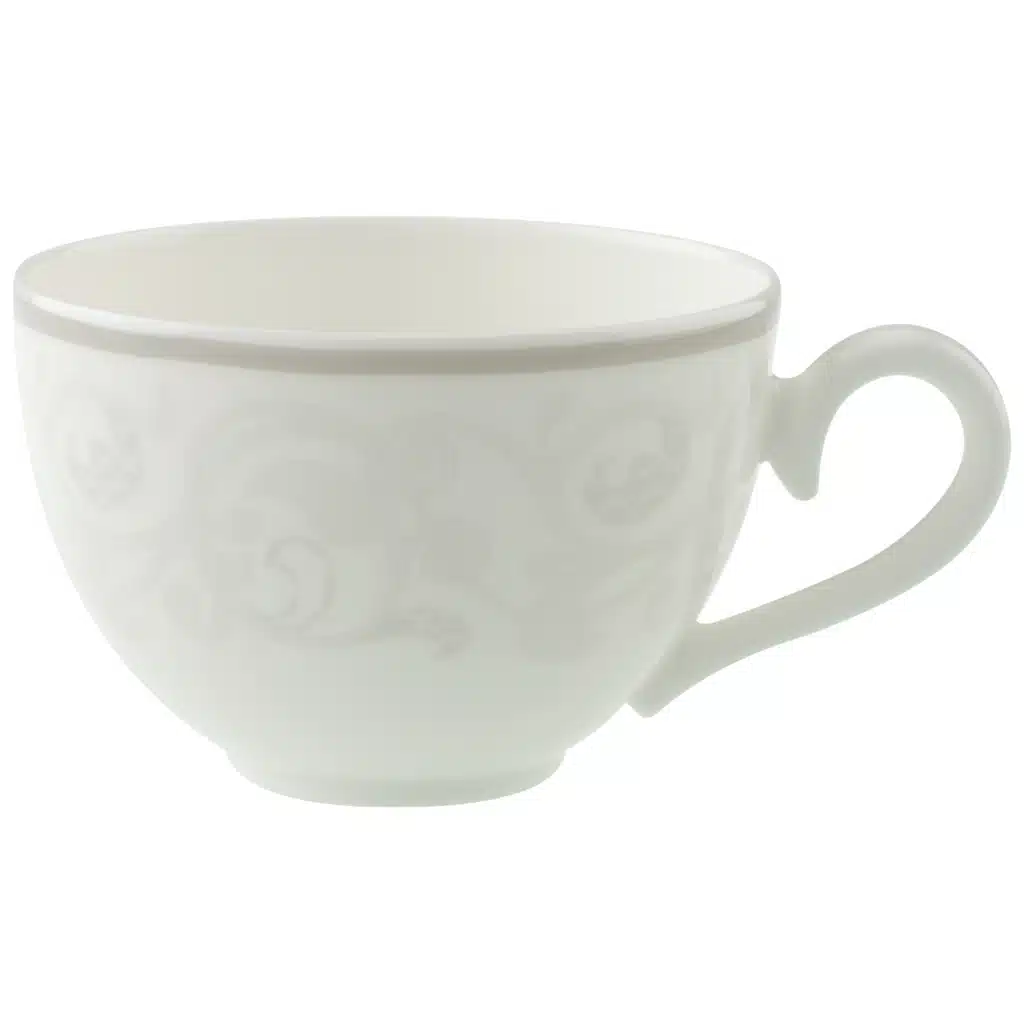 Villeroy & Boch Gray Pearl coffee cup - white premium bone porcelain