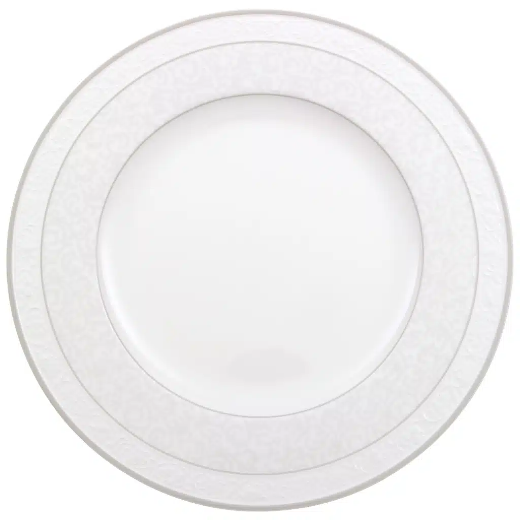 Villeroy & Boch Gray Pearl Dinner Plate Ø27.5 cm White Premium Bone Porcelain luxury tableware