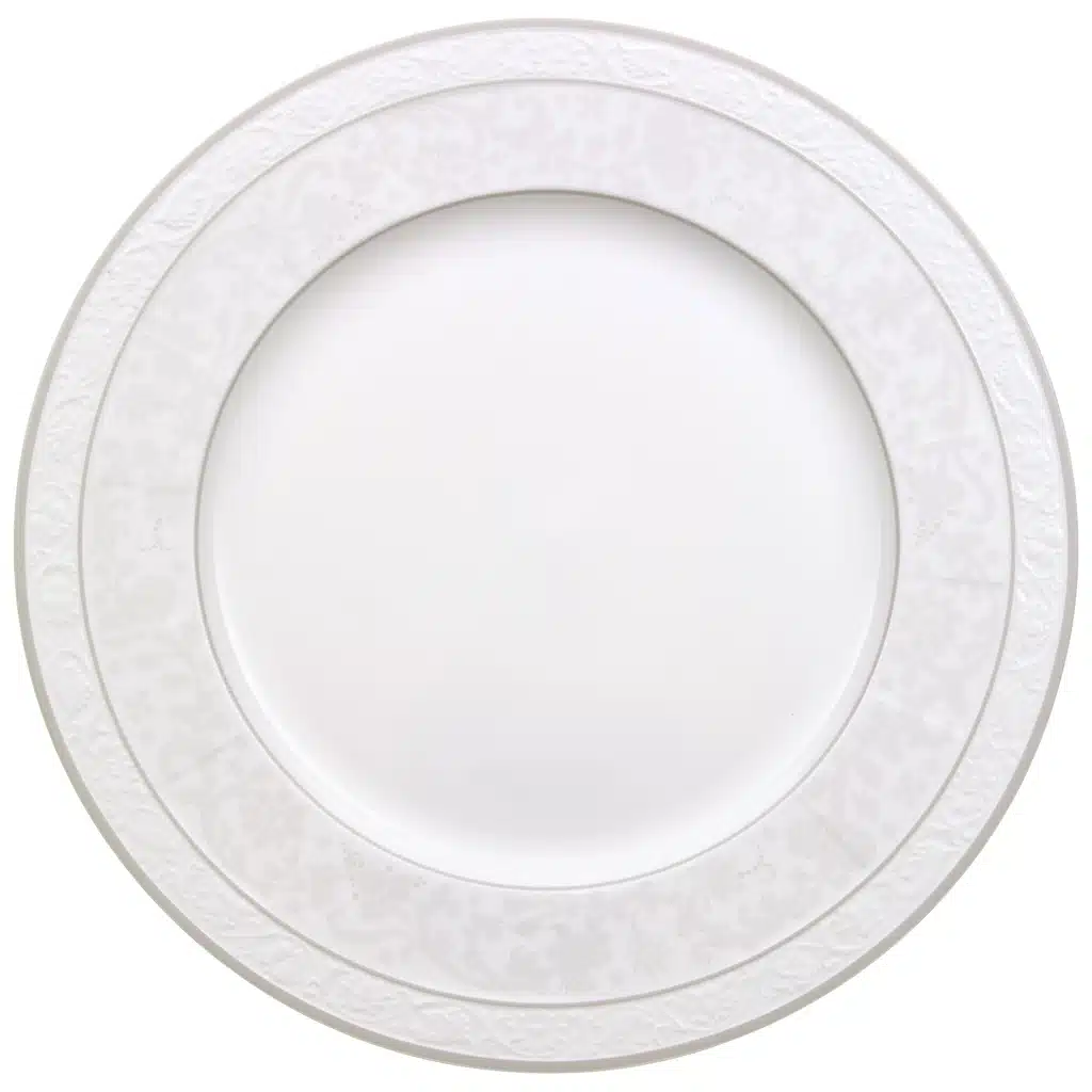 Villeroy & Boch Gray Pearl round platter 33 cm premium bone porcelain