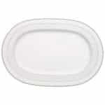 Villeroy & Boch Gray Pearl serving platter white 35x24 cm premium bone porcelain