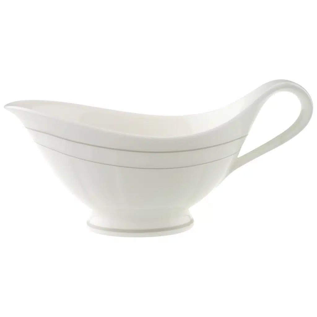 Villeroy & Boch Gray Pearl sauceboat 0.40L premium bone porcelain white