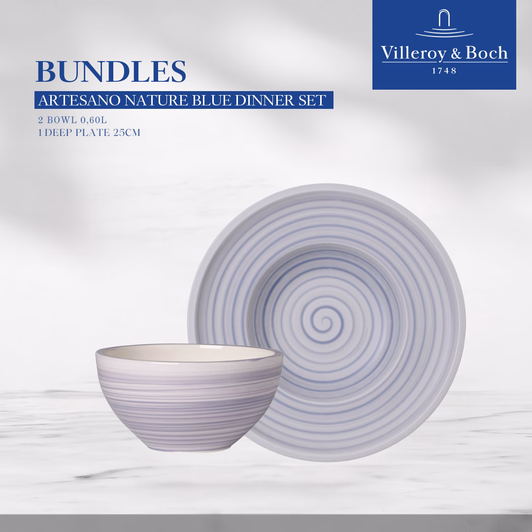 Artesano Nature Blue Dinner Set - Image 1
