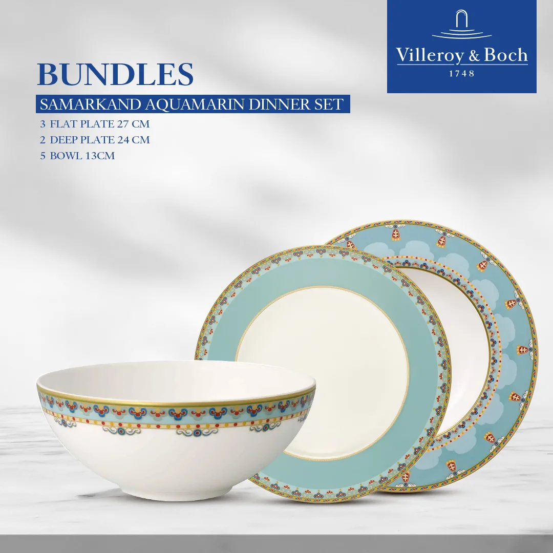 B13 Samarkand Aquamarin Dinner Set - Image 1