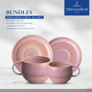 Villeroy & Boch Perlemor Coral Tea Set 24-piece coffee & espresso service in coral porcelain