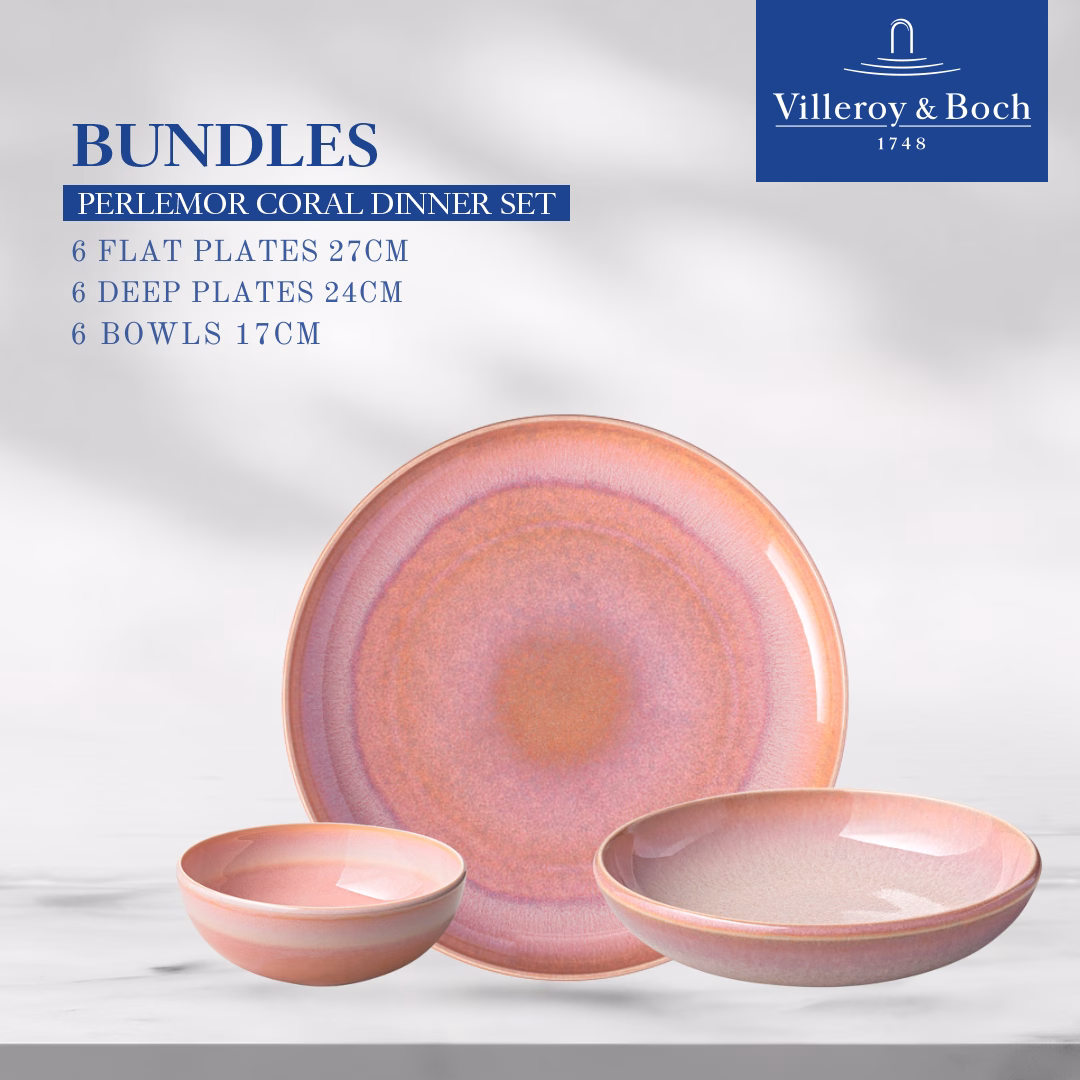 Perlemor Coral Dinner Set - Image 1