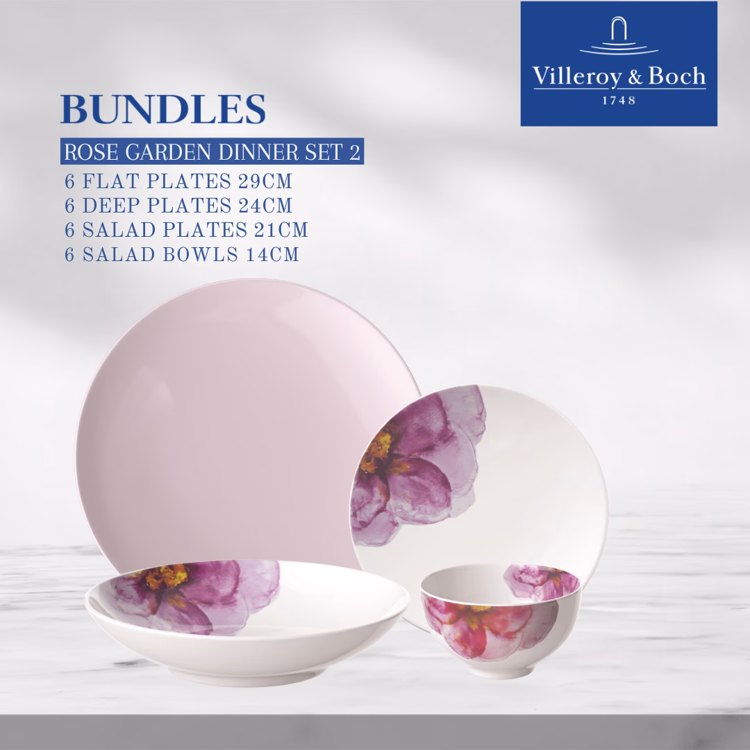 Rose Garden Dinner Set (2) - Image 1
