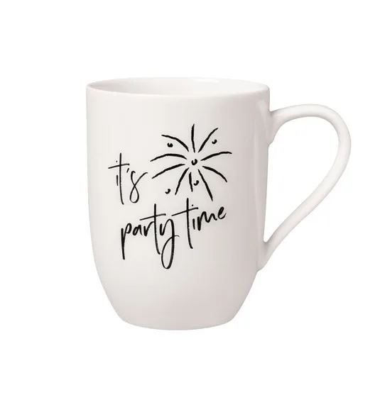 V&B10-1621-9675 (4) Statement Mug it s party time - Image 1